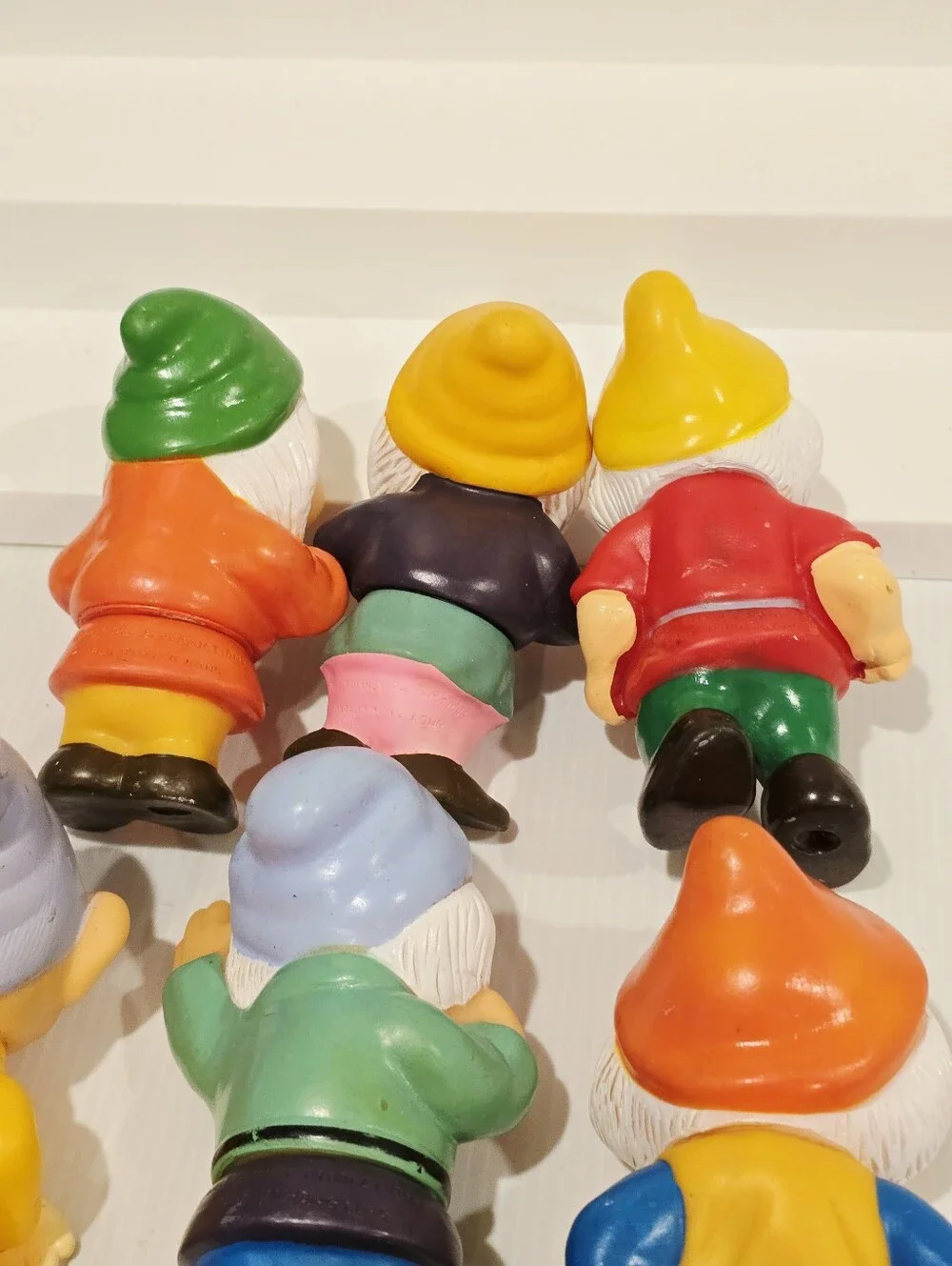 Vintage Disney Seven Dwarfs Toy Figure Rubber Squeak Vinyl